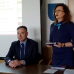 Bieliny. Spotkanie ws. "Nowej piątki PiS". Na zdjęciu (od lewej): Sławomir Kopacz - wójt gminy Bieliny i wojewoda Agata Wojtyszek / Michał Kita / Radio Kielce