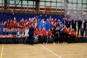 Kielce. Final Four juniorek w piłkę ręczną. Mecz Korona Handball – MTS Kwidzyn. MTS Kwidzyn / Maciej Makuła / Radio Kielce