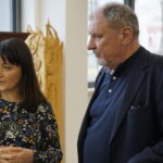 Wizyta Andrzeja Grabowskiego w kieleckim "Plastyku". Zwiedzanie szkoły z dyrektor szkoły Marią Kowalczyk / Kamil Król / Radio Kielce