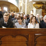 Z udziałem par prezydenckich Polski i Węgier w bazylice katedralnej w Kielcach odbyła się msza święta w intencji obu narodów. Na zdjęciu od lewej: Bogdan Wenta – prezydent Kielc, Danuta Papaj – pełnomocnik prezydenta Kielc, Agata Wojtyszek - wojewoda świętokrzyski, Andrzej Bętkowski - marszałek województwa świętokrzyskiego / Jarosław Kubalski / Radio Kielce