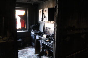 Pożar budynku mieszkalnego w miejscowości Czarnocin / Marta Gajda / Radio Kielce