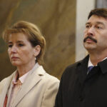 Z udziałem par prezydenckich Polski i Węgier w bazylice katedralnej w Kielcach odbyła się msza święta w intencji obu narodów. Na zdjęciu Janos Ader – prezydent Węgier z żona Anitą Herczegh / Jarosław Kubalski / Radio Kielce