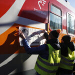 Skarżysko. Pociąg z wizerunkiem pułkownika Jana Piwnika „Ponurego” / Jarosław Kubalski / Radio Kielce