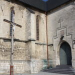 Zegary słoneczne z XIV wieku umieszczone na skarpie nawy kościoła w Strożyskach, w gminie Nowy Korczyn, w powiecie buskim / Marta Gajda / Radio Kielce