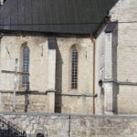 Zegary słoneczne z XIV wieku umieszczone na skarpie nawy kościoła w Strożyskach, w gminie Nowy Korczyn, w powiecie buskim / Marta Gajda / Radio Kielce