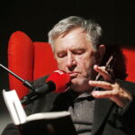 01.03.2019 Radio Kielce.Studio Gram. Pisarz Wiesław Myśliwski i aktor Jerzy Radziwiłowicz spotkali się z czytelnikami i słuchaczami w ramach promocji audiobooka "Ucho Igielne". Jerzy Radziwiłowicz / Jarosław Kubalski / Radio Kielce