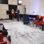 01.03.2019 Radio Kielce.Studio Gram. Pisarz Wiesław Myśliwski i aktor Jerzy Radziwiłowicz spotkali się z czytelnikami i słuchaczami w ramach promocji audiobooka "Ucho Igielne" / Jarosław Kubalski / Radio Kielce