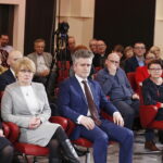 01.03.2019 Radio Kielce.Studio Gram. Pisarz Wiesław Myśliwski i aktor Jerzy Radziwiłowicz spotkali się z czytelnikami i słuchaczami w ramach promocji audiobooka "Ucho Igielne" / Jarosław Kubalski / Radio Kielce