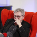 01.03.2019 Radio Kielce.Studio Gram. Pisarz Wiesław Myśliwski i aktor Jerzy Radziwiłowicz spotkali się z czytelnikami i słuchaczami w ramach promocji audiobooka "Ucho Igielne". Jerzy Radziwiłowicz / Jarosław Kubalski / Radio Kielce