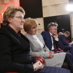 01.03.2019 Radio Kielce.Studio Gram. Pisarz Wiesław Myśliwski i aktor Jerzy Radziwiłowicz spotkali się z czytelnikami i słuchaczami w ramach promocji audiobooka "Ucho Igielne" / Jarosław Kubalski / Radio Kielce