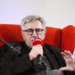 01.03.2019 Radio Kielce.Studio Gram. Pisarz Wiesław Myśliwski i aktor Jerzy Radziwiłowicz spotkali się z czytelnikami i słuchaczami w ramach promocji audiobooka "Ucho Igielne". Jerzy Radziwiłowicz / Jarosław Kubalski / Radio Kielce