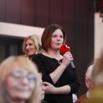 01.03.2019 Radio Kielce.Studio Gram. Pisarz Wiesław Myśliwski i aktor Jerzy Radziwiłowicz spotkali się z czytelnikami i słuchaczami w ramach promocji audiobooka "Ucho Igielne" / Jarosław Kubalski / Radio Kielce