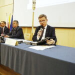 04.03.2019 Kielce. Sesja Sejmiku Województwa Świętokrzyskiego. Wiceprzewodniczący Henryk Milcarz, Marek Strzała, Mieczysław Gębski oraz przewodniczący sejmiku Andrzej Pruś / Jarosław Kubalski / Radio Kielce