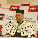 06.03.2019 Kielce. Politechnika Świętokrzyska. Uroczystość nadania doktora honoris causa profesorowi Kazimierzowi Furtakowi. Rektor PŚk Wiesław Trąmpczyński / Jarosław Kubalski / Radio Kielce