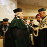 06.03.2019 Kielce. Politechnika Świętokrzyska. Uroczystość nadania doktora honoris causa profesorowi Kazimierzowi Furtakowi. Od lewej prof. Kazimierz Furtak i rektor PŚk Wiesław Trąmpczyński / Jarosław Kubalski / Radio Kielce