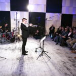 09.03.2019 Radio Kielce. Studio Gram. Kuba Kowalski Quartet w składzie Jakub Kowalski - trąbka, Ania Pawłowska - kontrabas, Przemek Stefańczyk - fortepian i Tomasz Dąbrowski - perkusja / Jarosław Kubalski / Radio Kielce