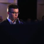 09.03.2019 Radio Kielce. Studio Gram. Kuba Kowalski Quartet w składzie Jakub Kowalski - trąbka, Ania Pawłowska - kontrabas, Przemek Stefańczyk - fortepian i Tomasz Dąbrowski - perkusja / Jarosław Kubalski / Radio Kielce