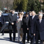 23.03.2019 Kielce. Dni Przyjaźni Polsko - Węgierskiej. Odsłonięcie popiersia Béli Bartóka przez prezydentów Polski i Węgier Andrzeja Dudę i Janosa Adera w Alei Sław / Jarosław Kubalski / Radio Kielce