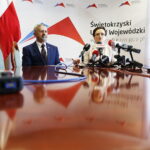 08.03.2019 Kielce. Wojewoda Agata Wojtyszek i Świętokrzyski Kurator Oświaty Kazimierz Mądzik podczas konferencji prasowej / Jarosław Kubalski / Radio Kielce