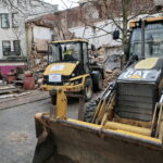 Rozbiórka budynku przy ulicy Dużej / Marzena Mąkosa / Radio Kielce