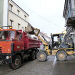 Rozbiórka budynku przy ulicy Dużej / Marzena Mąkosa / Radio Kielce