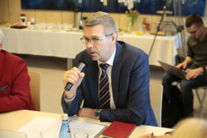 Wojewódzka Rada Dialogu Społecznego. Na zdjęciu: Bogdan Wenta - prezydent Kielc / Marzena Mąkosa / Radio Kielce