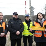 Przejazd kolejowo-drogowy na ulicy Chorzowskiej, działania profilaktyczne PLK "Szlaban na ryzyko" / Marzena Mąkosa / Radio Kielce