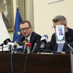 Konferencja prasowa prezydenta Kielc. Paweł Gągorowski - Pełnomocnik Prezydenta ds. Prawnych i Nadzoru Właścicielskiego / Marzena Mąkosa / Radio Kielce