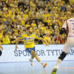 Liga Mistrzów. PGE Vive - Motor Zaporoże. Blaz Janc / Marzena Mąkosa / Radio Kielce