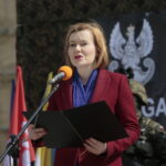 Przysięga żołnierzy 10. Świętokrzyskiej Brygady Obrony Terytorialnej. Anna Krupka - wiceminister sportu i turystyki / Marzena Mąkosa / Radio Kielce