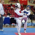 VIII Mistrzostwa Gór Świętokrzyskich w Ostrowcu Świętokrzyskim. Walki taekwondo / Emilia Sitarska / Radio Kielce