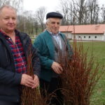 Inauguracja akcji sadzenia lip w powiecie opatowskim. Pszczelarze z Baćkowic z sadzonkami lipy / Emilia Sitarska / Radio Kielce
