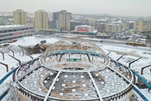Prace przy budowie dworca PKS w styczniu 2019 / Jarosław Kubalski / Radio Kielce