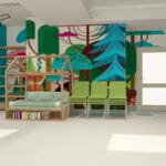 Kielce. Wizualizacje przebudowy Świetlicy Oddziału Onkologii i Hematologii Dziecięcej w Wojewódzkim Szpitalu Zespolonym / mat. wykonawcy