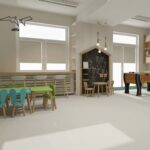 Kielce. Wizualizacje przebudowy Świetlicy Oddziału Onkologii i Hematologii Dziecięcej w Wojewódzkim Szpitalu Zespolonym / mat. wykonawcy