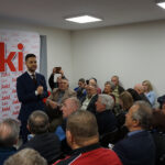 Radoszyce. Spotkanie z Patrykiem Jakim, kandydatem Zjednoczonej Prawicy do Parlamentu Europejskiego / Michał Kita / Radio Kielce