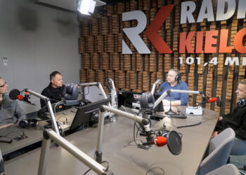 Punkty Widzenia. Od lewej: Dionizy Krawczyński, Tomasz Ossowski, Daniel Lenart i Marek Jończyk / Kamil Król / Radio Kielce