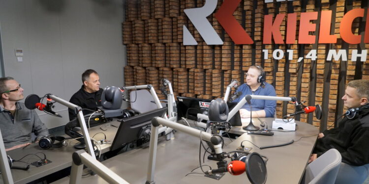 Punkty Widzenia. Od lewej: Dionizy Krawczyński, Tomasz Ossowski, Daniel Lenart i Marek Jończyk / Kamil Król / Radio Kielce