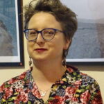 Wernisaż wystawy „Międzyczasy” Joanny Figlarskiej. Na zdjęciu: Joanna Figarska / Anna Głąb / Radio Kielce