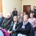 Wiceminister sprawiedliwości poseł Patryk Jaki, kandydat Zjednoczonej Prawicy do Parlamentu Europejskiego w okręgu małopolsko-świętokrzyskim z wizyta w Skalbmierzu / Marta Gajda / Radio Kielce