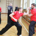 Sifu Wanga – wielki mistrz tradycyjnego chińskiego Kung-fu podczas treningu / Marta Gajda / Radio Kielce