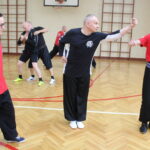 Sifu Wanga – wielki mistrz tradycyjnego chińskiego Kung-fu podczas treningu / Marta Gajda / Radio Kielce