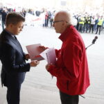 04.04.2019 Kielce. "Solidarność" manifestuje przed ŚUW / Jarosław Kubalski / Radio Kielce