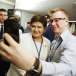 05.04.2019 Kielce. Wicepremier Beata Szydło prowadziła tweetup w sali konferencyjnej Filharmonii Świętokrzyskiej / Jarosław Kubalski / Radio Kielce
