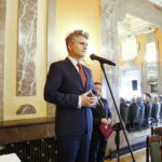 09.04.2019 Kielce. WDK. Wojewoda Agata Wojtyszek spotkała się przy świątecznym stole z przedstawicielami środowisk kombatanckich oraz działaczami opozycji antykomunistycznej. Senator Krzysztof Słoń / Jarosław Kubalski / Radio Kielce