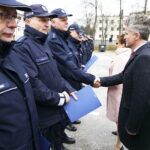 11.04.2019 Kielce. Przekazanie 13 radiowozów Komendzie Miejskiej Policji w Kielcach i komendom powiatowym / Jarosław Kubalski / Radio Kielce