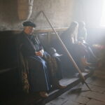 15.04.2019 Wąchock. Klasztor. Plan zdjęciowy serialu filmowego "Korona Królów" / Jarosław Kubalski / Radio Kielce