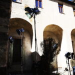 15.04.2019 Wąchock. Klasztor. Plan zdjęciowy serialu filmowego "Korona Królów" / Jarosław Kubalski / Radio Kielce