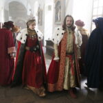 15.04.2019 Wąchock. Klasztor. Plan zdjęciowy serialu filmowego "Korona Królów" / Jarosław Kubalski / Radio Kielce