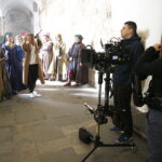 15.04.2019 Wąchock. Klasztor. Plan zdjęciowy serialu filmowego "Korona Królów" / Jarosław Kubalski / Radio Kielce